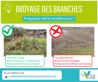 CCVT : service gratuit de broyage des végétaux à domicile de septembre à novembre.